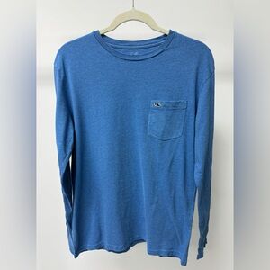 Vineyard Vines Men's‎ Long-Sleeve Pocket Whale T-Shirt in Blue, Size S